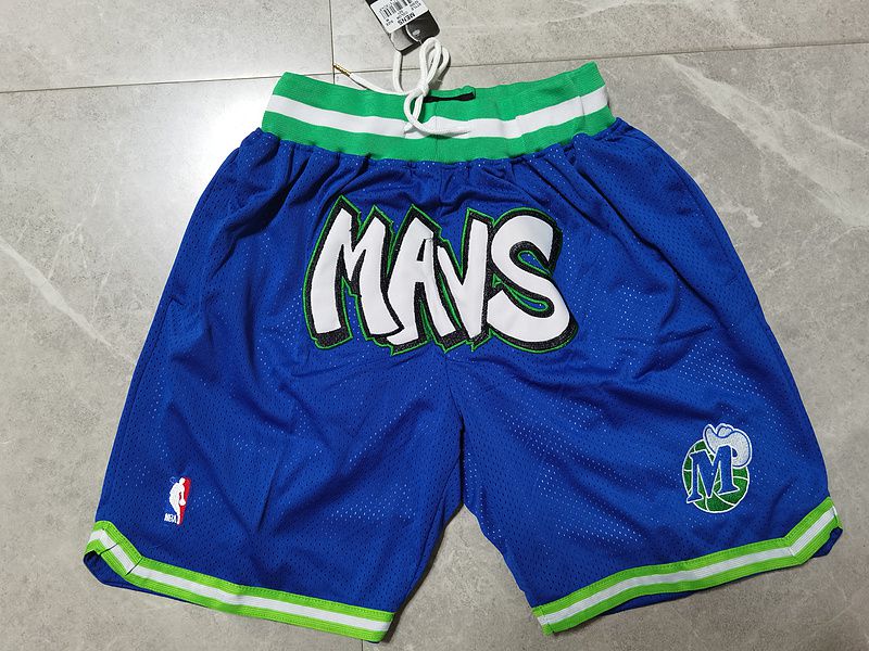 2025 Men NBA Dallas Mavericks Shorts Blue style 1